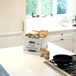 Bankers Box Stor/File 60% Recycled Corrugated File Box Lift Off Lid, Letter/Legal Size, White/Blue, 6/Pack (57036-04)