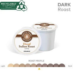 Barista Prima Decaf Italian Roast Coffee, Keurig K-Cup Pod, Dark, 96/Carton (6624CT)