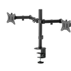 Barkan Adjustable Dual Arms, Up to 32" Monitor, Black (M142T)