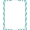 Barker Creek 8 1/2" x 11" Decorative Computer Paper, Turquoise Chevron, 50/Pack (LL740)