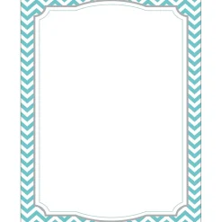 Barker Creek 8 1/2" x 11" Decorative Computer Paper, Turquoise Chevron, 50/Pack (LL740)