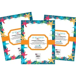 Barker Creek 8.5" x 11" Kai Ola Starfish Computer Paper Pack, 150 Sheets/Set (4314)