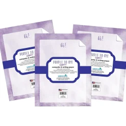 Barker Creek 8.5" x 11" Tie-Dye Purple Computer Paper Pack, 150 Sheets/Set (4342)