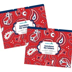 Barker Creek Bandana Letter-Size File Folders, 24/Set (BC3943)