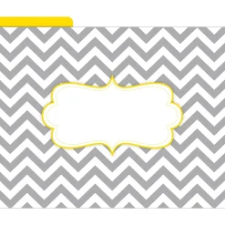 Barker Creek Beautiful Chevron File Folder, 1/3-Cut Tab, Letter Size, Assorted, 12/Pack (2010)