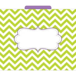Barker Creek Beautiful Chevron File Folder, 1/3-Cut Tab, Letter Size, Assorted, 12/Pack (2010)