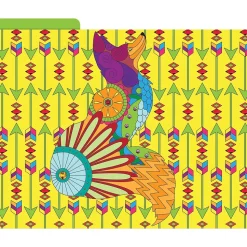 Barker Creek Bohemian Animals File Folder, 1/3-Cut Tab, Letter Size, Assorted, 12/Pack (2012)