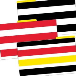 Barker Creek Buffalo Plaid & Wide Stripes Legal-Size File Folders, Multi-Design Set, 27/Set (BC3902)