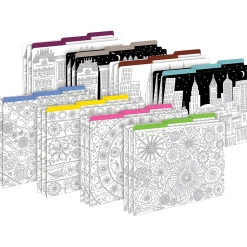 Barker Creek Color Me! File Folder Set, 1/3-Cut Tab, Letter Size, 24/Set (4134)