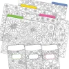 Barker Creek Color Me! Folder & Pocket Set, 1/3-Cut Tab, Letter Size, In My Garden, 42/Set (4409)