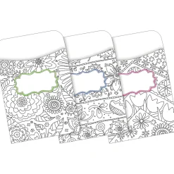 Barker Creek Color Me! Folder & Pocket Set, 1/3-Cut Tab, Letter Size, In My Garden, 42/Set (4409)