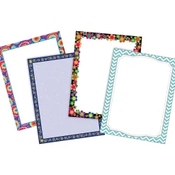 Barker Creek Customer Favorites 8 1/2" x 11" Computer Paper Set (four designs), 200 Sheets/Set (3555)
