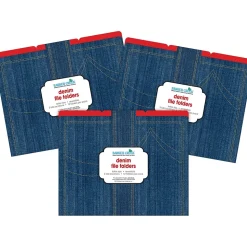 Barker Creek Denim Letter-Size File Folders, 36/Set (BC3915)