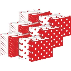 Barker Creek File Folder Set, 1/3-Cut Tab, Letter Size, Red & White Dot, 36/Set (4393)