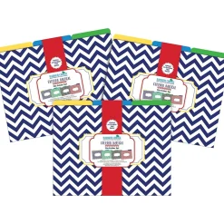 Barker Creek File Folder Set, 1/3-Cut Tab, Letter Size, Nautical Chevron, 36/Set (4385)