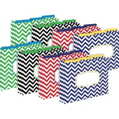 Barker Creek File Folder Set, 1/3-Cut Tab, Letter Size, Nautical Chevron, 24/Set (4384)