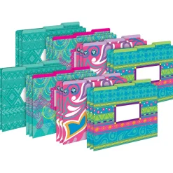 Barker Creek File Folder Set, 1/3-Cut Tab, Letter Size, Bohemian, 24/Set (4374)