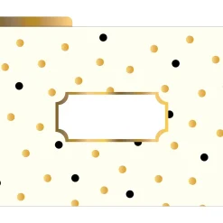 Barker Creek File Folder Set, 1/3-Cut Tab, Letter Size, Gold, 12/Pack (2001)