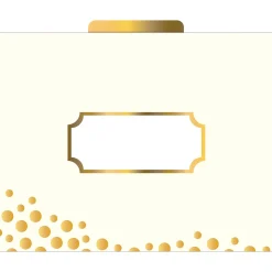 Barker Creek File Folder Set, 1/3-Cut Tab, Letter Size, Gold, 12/Pack (2001)