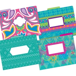 Barker Creek File Folder Set, 1/3-Cut Tab, Letter Size, Bohemian, 12/Pack (2002)