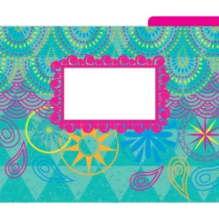 Barker Creek File Folder Set, 1/3-Cut Tab, Letter Size, Bohemian, 12/Pack (2002)