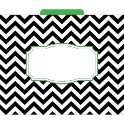 Barker Creek File Folder Set, 1/3-Cut Tab, Letter Size, Nautical Chevron, 12/Pack (2007)
