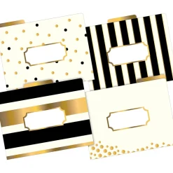 Barker Creek File Folder Set, 1/3-Cut Tab, Letter Size, Gold, 24/Set (4372)