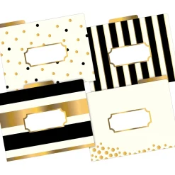 Barker Creek File Folder Set, 1/3-Cut Tab, Letter Size, Gold, 36/Set (4373)