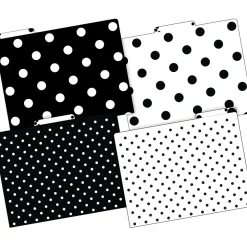Barker Creek File Folder Set, 1/3-Cut Tab, Letter Size, Black & White Dot, 24/Set (4378)