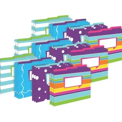 Barker Creek File Folder Set, 1/3-Cut Tab, Letter Size, Multicolored, 36/Set (4377)