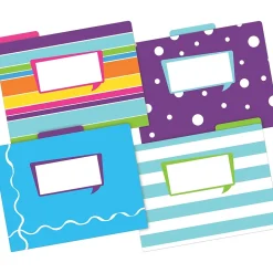 Barker Creek File Folder Set, 1/3-Cut Tab, Letter Size, Multicolored, 36/Set (4377)
