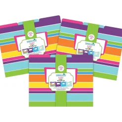 Barker Creek File Folder Set, 1/3-Cut Tab, Letter Size, Multicolored, 36/Set (4377)