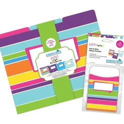 Barker Creek Folder & Pocket Set, 1/3-Cut Tab, Letter Size, Multicolored, 42/Set (4412)