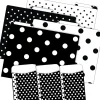 Barker Creek Folder & Pocket Set, 1/3-Cut Tab, Letter Size, Black & White Dots, 42/Set (4417)