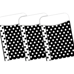 Barker Creek Folder & Pocket Set, 1/3-Cut Tab, Letter Size, Black & White Dots, 42/Set (4417)
