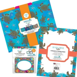 Barker Creek Get Organized File Folder Set, 1/3-Cut Tab, Letter Size, Kai Ola Sea Turtles, 107/Set (150)