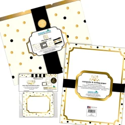 Barker Creek Get Organized File Folder Set, 1/3-Cut Tab, Letter Size, Gold, 107/Set (139)