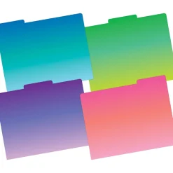 Barker Creek Get Organized File Folder, 1/3-Cut Tab, Letter Size, Tie-Dye & Ombré, 107/Set (128)