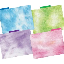 Barker Creek Get Organized File Folder Set, 1/3-Cut Tab, Letter Size, Tie-Dye & Ombré, 107/Set (134)