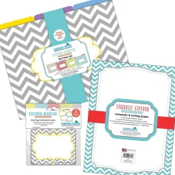 Barker Creek Get Organized Beautiful Chevron File Folders, 1/3-Cut Tab, Letter Size, Assorted, 107/Set (137)