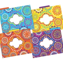 Barker Creek Moroccan File Folder, 1/3-Cut Tab, Letter Size, Assorted, 12/Pack (2013)