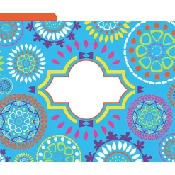 Barker Creek Moroccan File Folder, 1/3-Cut Tab, Letter Size, Assorted, 12/Pack (2013)