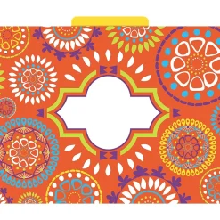 Barker Creek Moroccan File Folder, 1/3-Cut Tab, Letter Size, Assorted, 12/Pack (2013)