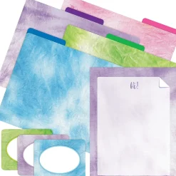 Barker Creek Purple Tie-Dye File Folder, 1/3-Cut Tab, Letter Size, Assorted, 107/Set (153)