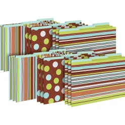 Barker Creek Ribbon by the Yard Legal-Size File Folders, Multi-Design Set, 18/Set (BC3910)