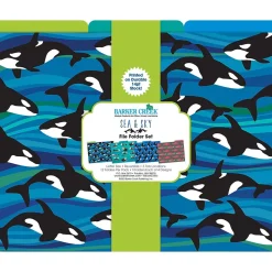 Barker Creek Sea & Sky File Folder, 1/3-Cut Tab, Letter Size, Assorted, 12/Pack (2015)