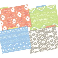 Barker Creek Thoughtfulness File Folders, 1/3 Cut Letter-Size, Multi-Design, Fashion, 24/Set (BC3876)