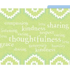 Barker Creek Thoughtfulness File Folder, 1/3-Cut Tab, Letter Size, Assorted, 12/Pack (2016)