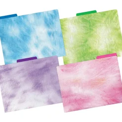Barker Creek Tie-Dye & Ombré File Folder, 1/3-Cut Tab, Letter Size, Assorted, 36/Set (4403)