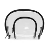 Basics 10" 2-Piece PVC Travel Pouch, Clear/Black/Black (A28710)